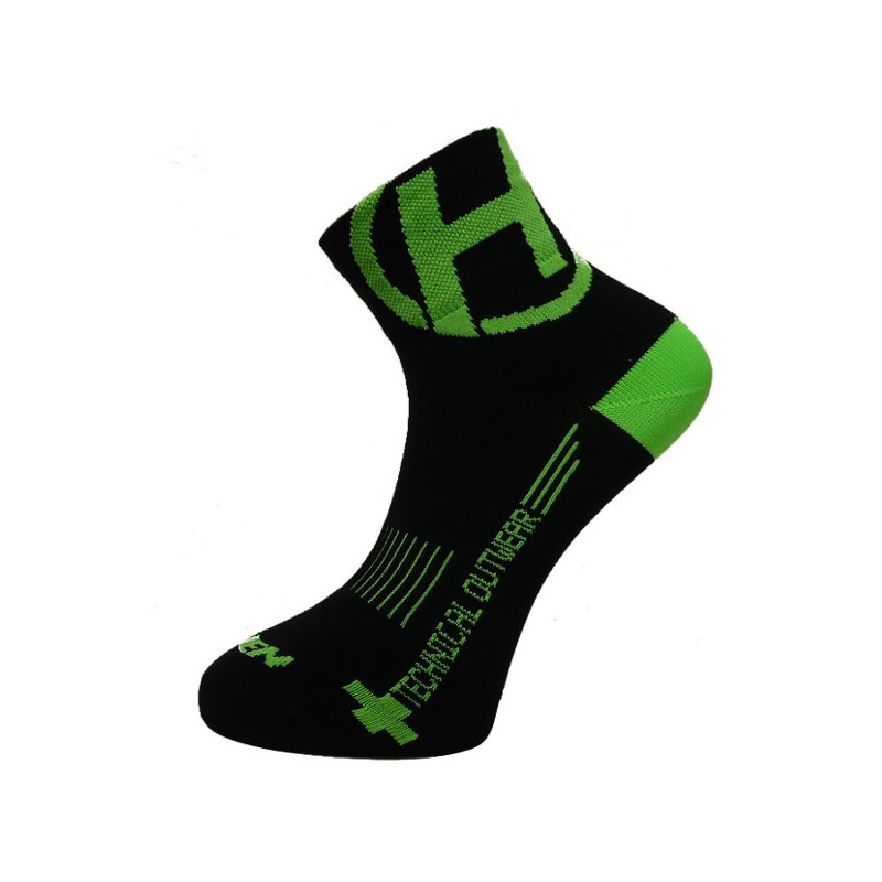 Ponožky HAVEN Lite NEO black/green - 2 páry
