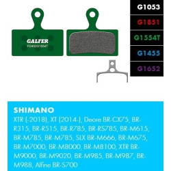 Destičky GALFER G1554T PRO FD452 - Shimano XTR/XT/SLX