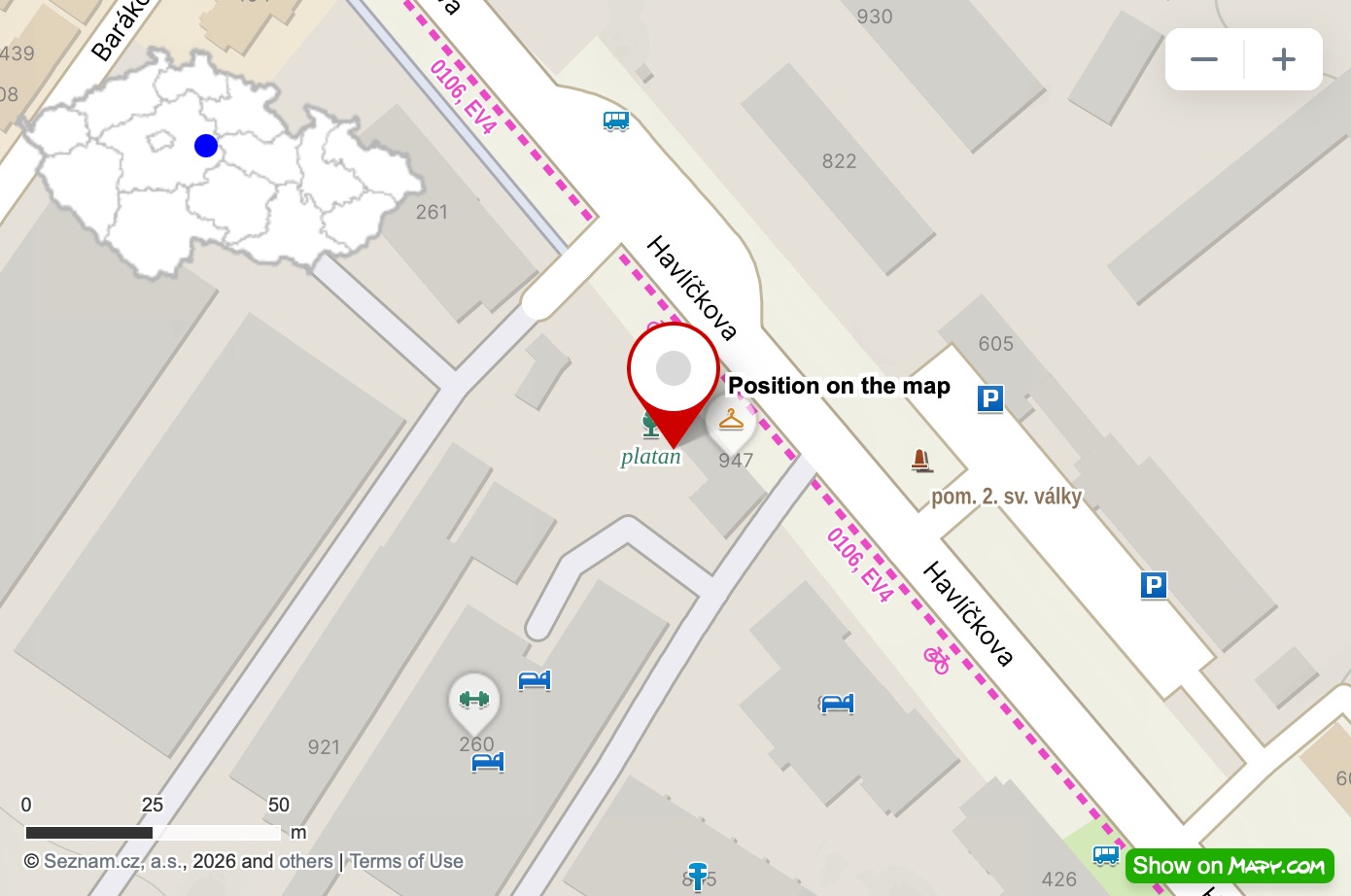 Mapy.com - Havlíčkova 947, Kolín